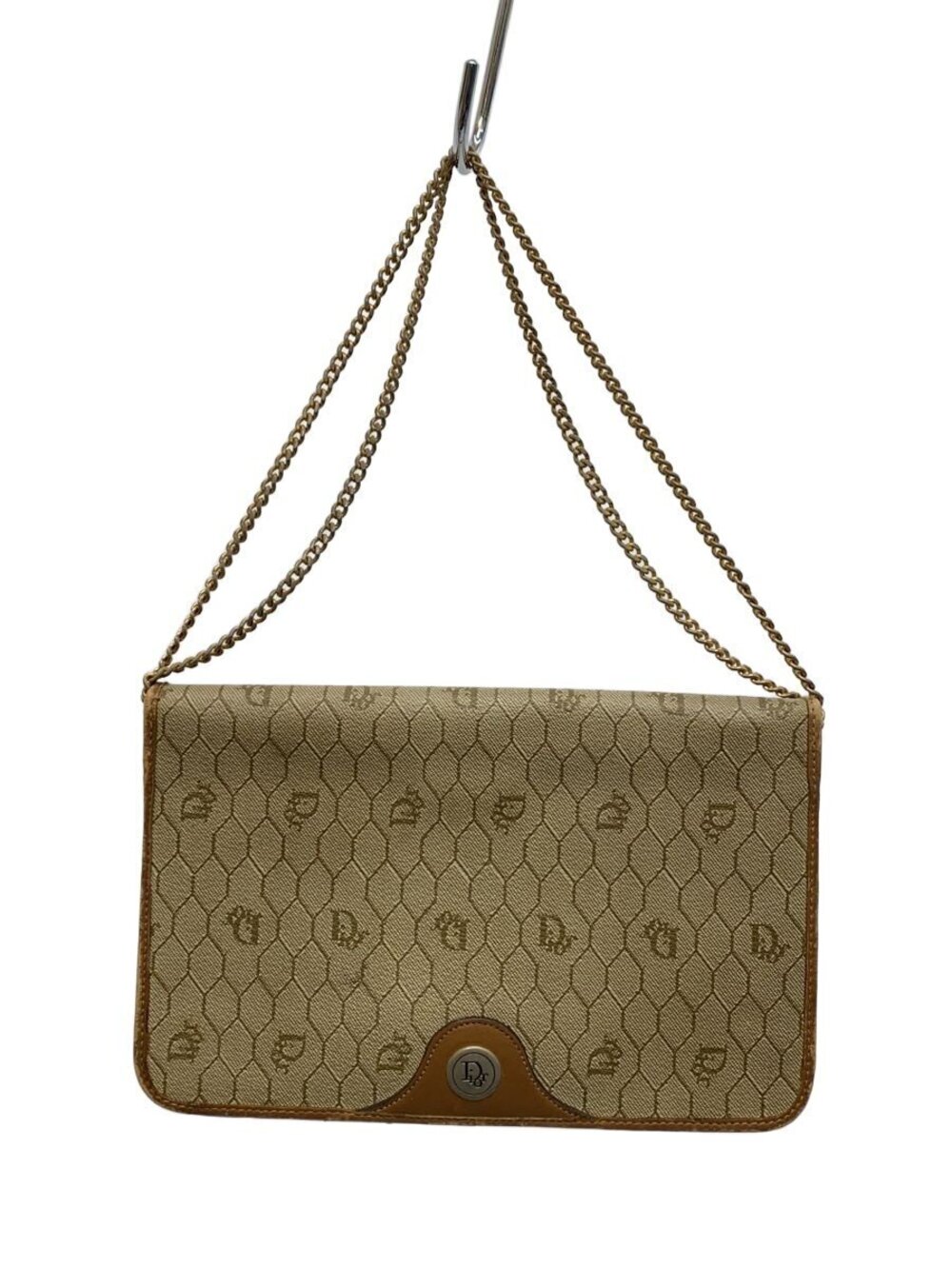 Christian Dior Shoulder Bag Beige Cream All over